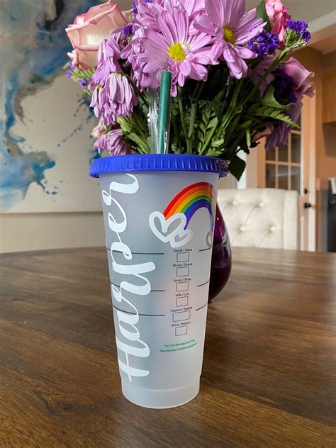 Rainbow Starbucks Coffee Cup Starbucks Cold Cup Gift - Etsy