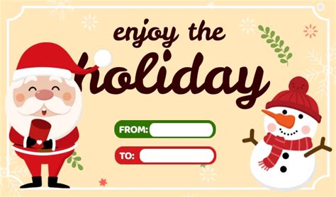 Happy Holidays Gift Tags Template | PosterMyWall