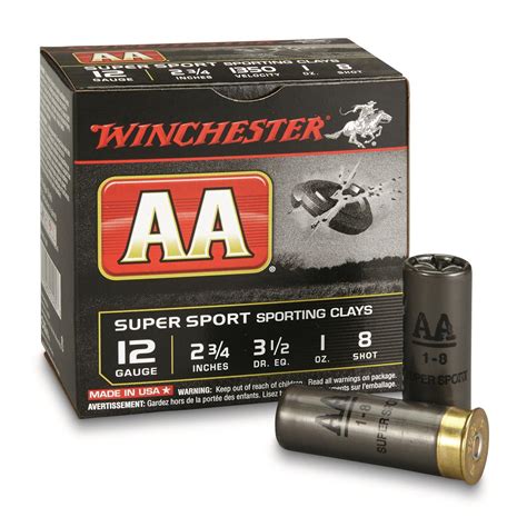 Winchester, 12 Gauge, AA Supersport Sporting Clays Shotshells, 2 3/4 ...