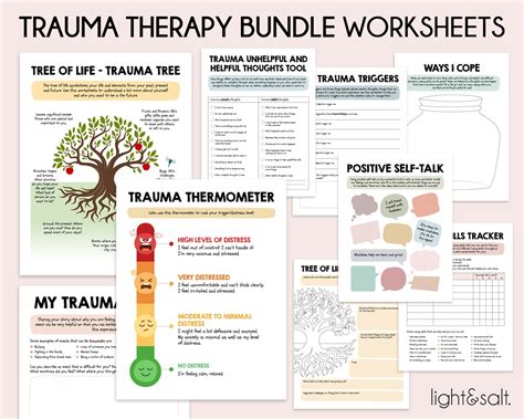 Trauma Therapy Worksheets PTSD Recovery Workbook Therapy - Etsy Australia