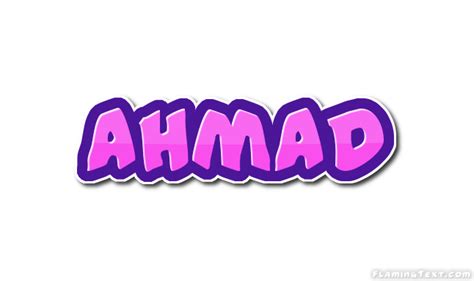 Ahmad Name Logo