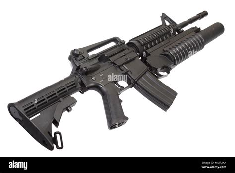 An assault rifle equipped with grenade launcher Stock Photo - Alamy