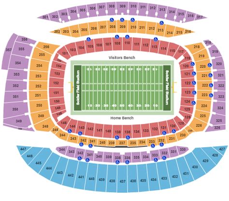 Soldier Field Seating Chart + Rows, Seat Numbers and Club Seats