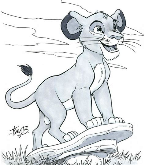 #TBT with a new drawing of Simba but it's a throwback to when I worked on Lion King. He's on a ...