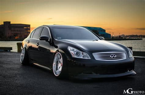 Stanced Out Infiniti G37 with Chrome Billet Grille | CARiD.com Gallery