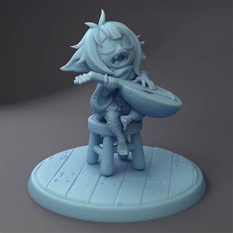 Gaz the Goblin Bard / Tabletop Model / Miniature Figurine Twin Goddess ...