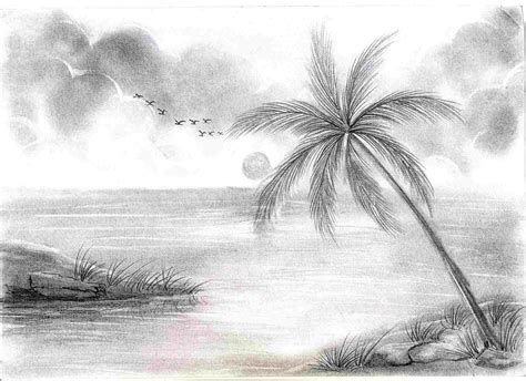 Scenery Pencil Drawing at PaintingValley.com | Explore collection of Scenery Pencil Drawing