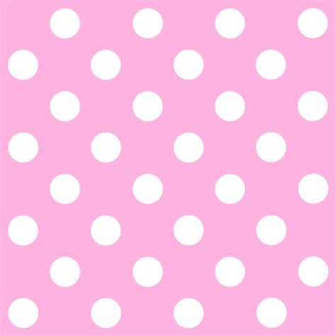 Pink and White Polka Dots Pattern - Free Clip Art