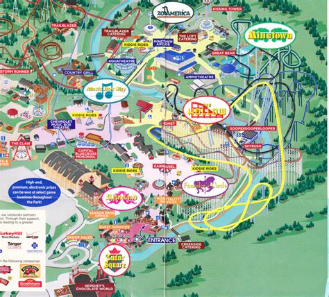 Printable Hershey Park Map - Printable World Holiday