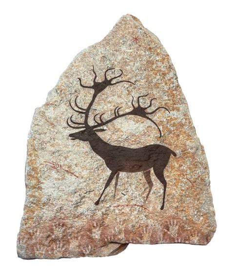 Lascaux Deer Cave Art Painting on Stone - Etsy