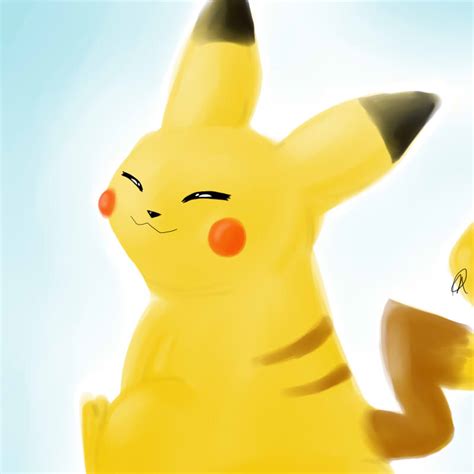 Pikachu Smiling by Jadedhyrt on DeviantArt