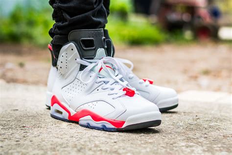 Air Jordan VI White Infrared On Foot Sneaker Review