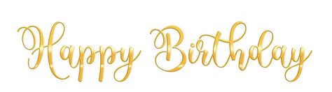 Golden Text Lettering Happy Birthday cut out 13078959 PNG