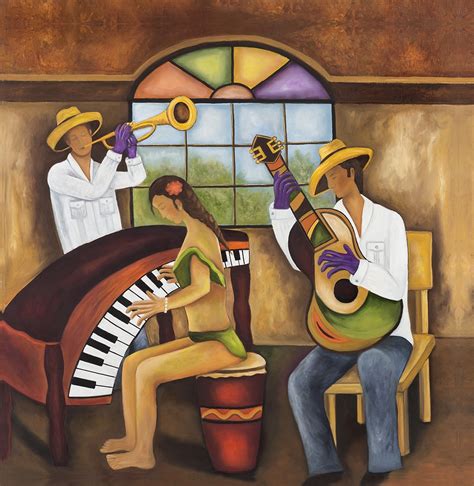 The Musicians - Oils, in cuban themes