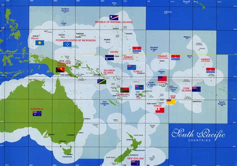 South Pacific Countries Map - Thikombia Fiji • mappery