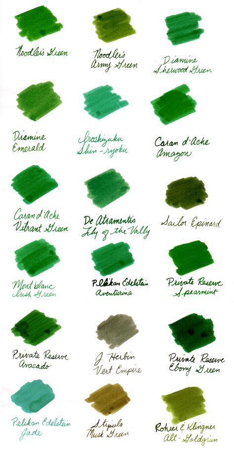 A Comparison of Green Inks (With images) | Fountain pens calligraphy, Fountain pen, Fountain pen ink