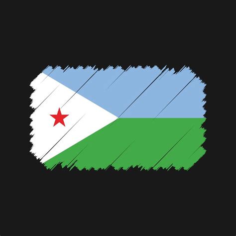 Djibouti Flag Brush Vector. National Flag 10774913 Vector Art at Vecteezy