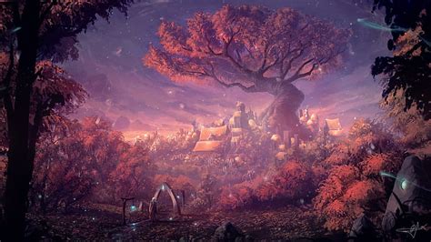 HD wallpaper: Tree of Life wallpaper, artwork, fantasy art, forest, trees, digital art ...