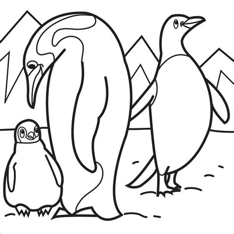 Baby Penguin Coloring Page - ColoringBay