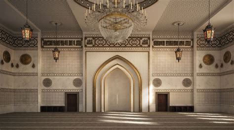 El Zaidan mosque is located in Damam , KSA .Interior design and ...