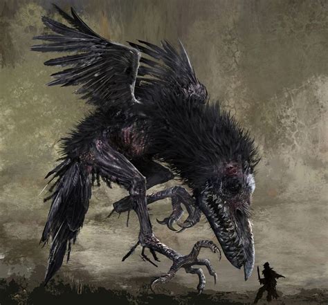 Monstrous Crow Concept Art - Elden Ring Art Gallery in 2023 | Bloodborne concept art, Dark ...