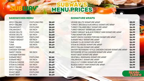 Subway Breakfast Hours, Menu, and Prices (2023) - 2024