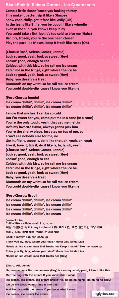 BLACKPINK & Selena Gomez - Ice Cream Lyrics 2020