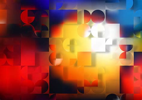 Abstract Red Orange and Blue Modern Geometric Shapes Background eps ai ...