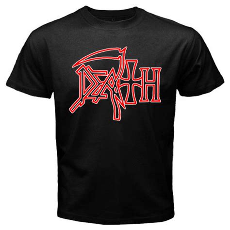 DEATH - Heavy Metal Rock Band Logo Mens Black T-Shirt Size S-3XL - T-Shirts