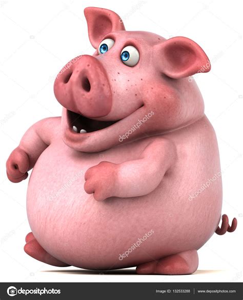 Funny cartoon pig — Stock Photo © julos #132533288