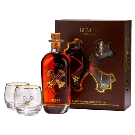 Bumbu Rum: The Original, 750 Ml, Gift Set With Two Rock Glasses - GJ Curbside