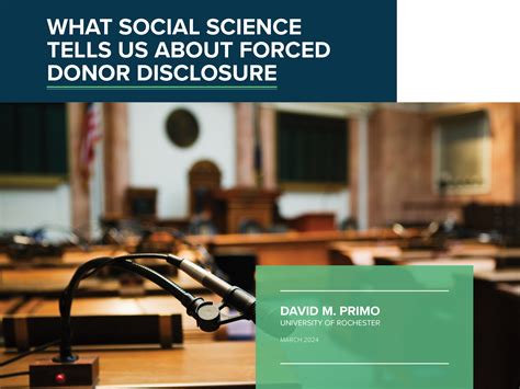 What Social Science Tells Us About Forced Donor Disclosure