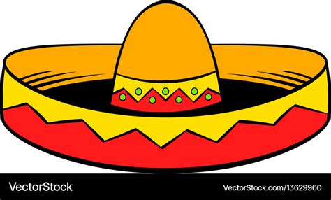 Sombrero icon cartoon Royalty Free Vector Image