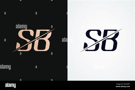 Sb Letter Logo Design Vector Template. Gold And Black Letter Sb Logo Design Stock Vector Image ...