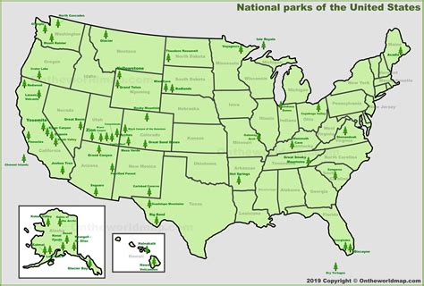 U.S. National Parks Map - Ontheworldmap.com