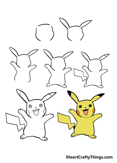 Pikachu Drawing - How To Draw Pikachu Step By Step!