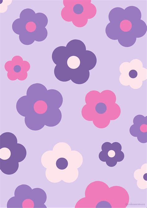 Purple flowers wallpaper poster | Purple flowers wallpaper, Pink and purple wallpaper, Purple ...