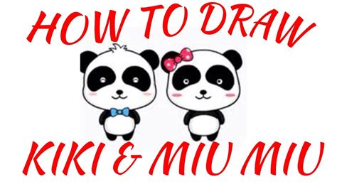 HOW TO DRAW || KIKI AND MIU MIU || BABYBUS || DRAWING || CARTOON || PANDA - YouTube