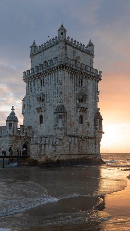 Belem Tower on the Beach · Free Stock Photo