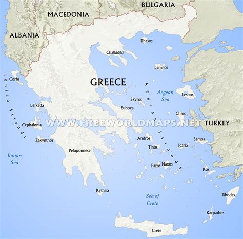 Greece Physical Map