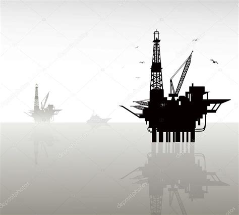 Images: oil rig clip art | Oil Rig-Vector — Stock Vector © samillustration #55712371