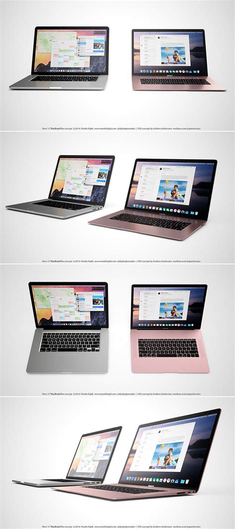 New 15" MacBook Pro in Rose Gold Shows Ultra Slim Form Factor and USB-C ...