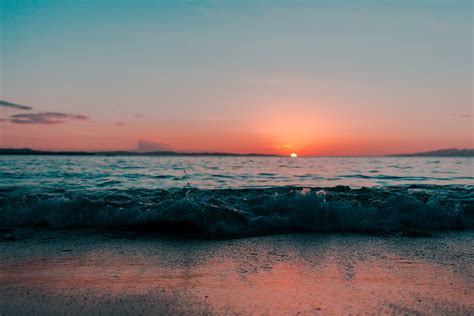 Sea Shore Ocean During Sunset, HD Nature, 4k Wallpapers, Images ...