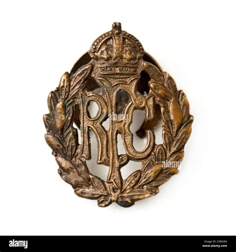 WW1 Royal Flying Corps (RFC) brass badge. The Royal Flying Corps was the air arm of the British ...