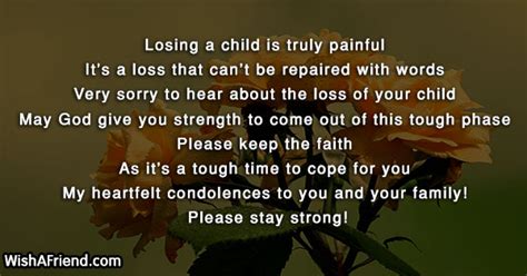 Sympathy Messages For Loss Of Child