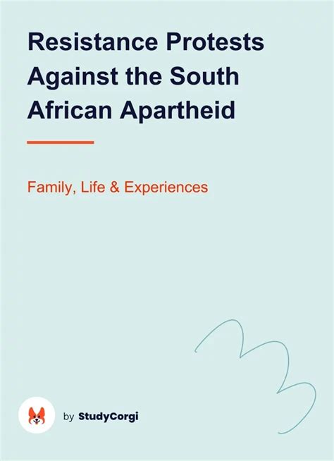 Resistance Protests Against the South African Apartheid | Free Essay Example