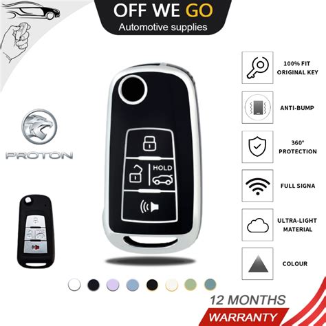 All New Proton Saga Persona Preve Suprima S Iriz 2019-2024 key cover Keyless Remote Case Sarung ...