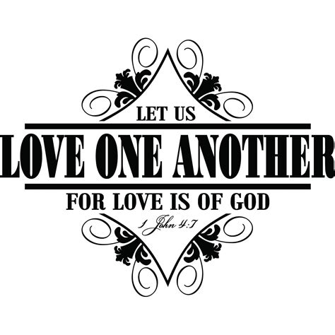 Love One Another Religious Quote Wall Sticker - World of Wall Stickers