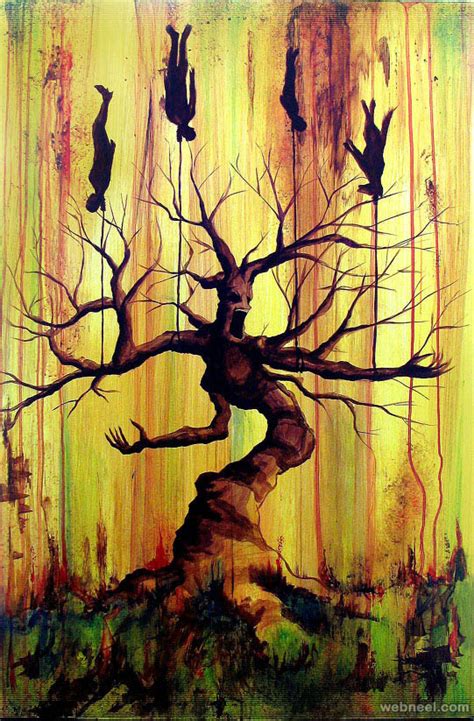 35 Stunning and Beautiful Tree Paintings for your inspiration