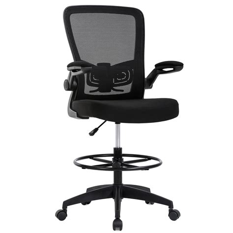 Drafting Chair Standing Desk Chair Tall Office Chair with Lumbar ...